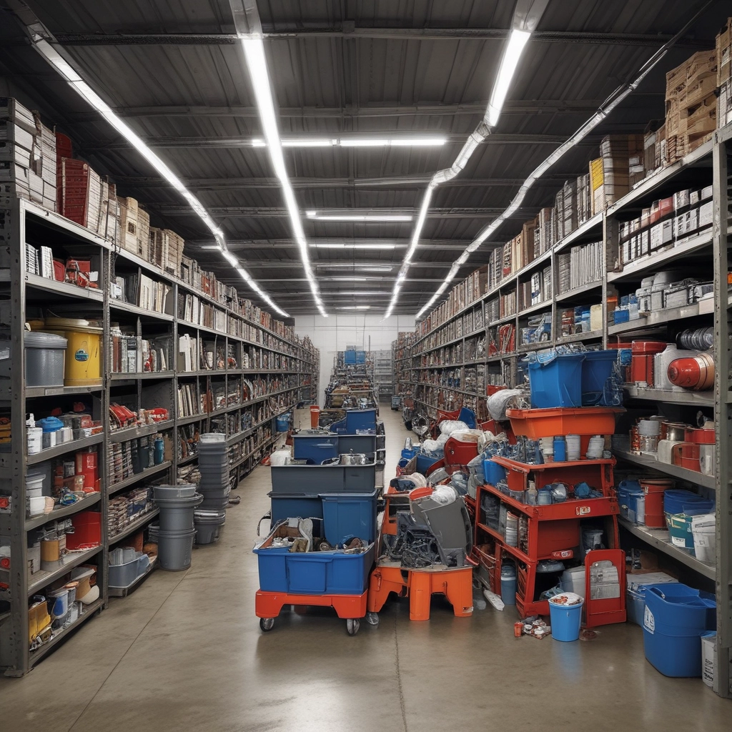 Workers carefully separating metals from electronic waste in a clean facility.
